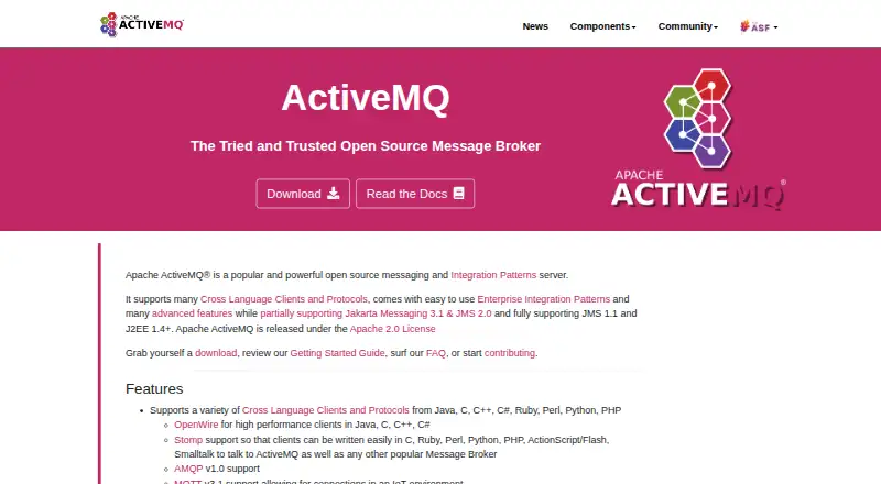 The Apache ActiveMQ homepage