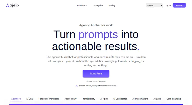 The Ajelix homepage