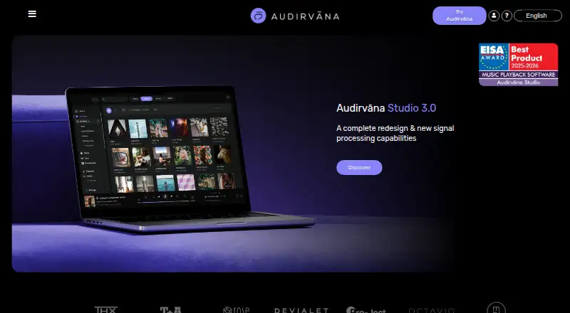 The Audirvāna homepage