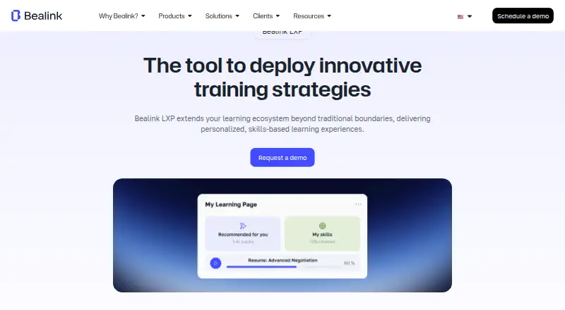 The Bealink LXP homepage