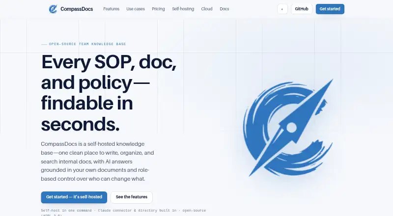 The CompassDocs homepage
