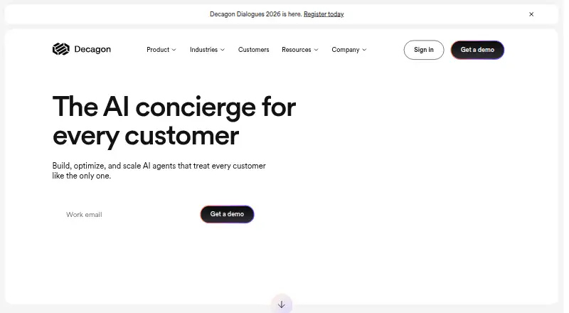 The Decagon homepage
