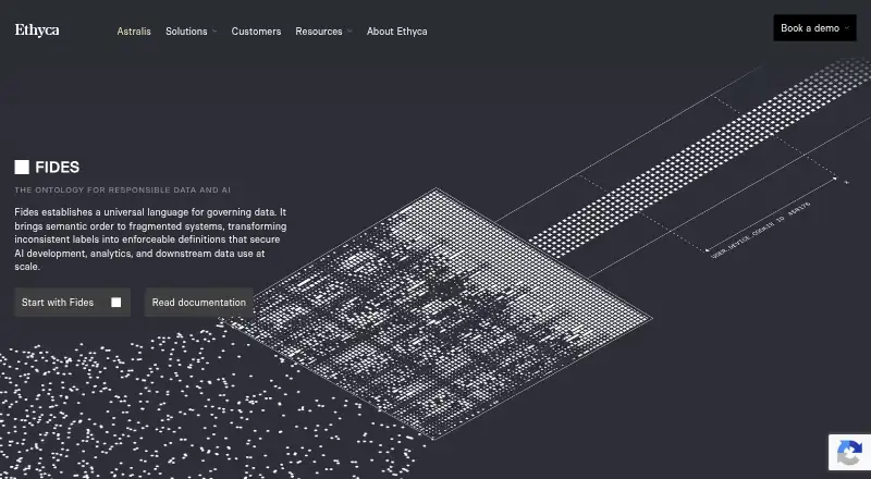 The Ethyca Fides homepage