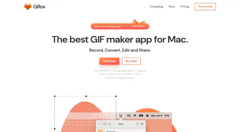 The Gifox homepage
