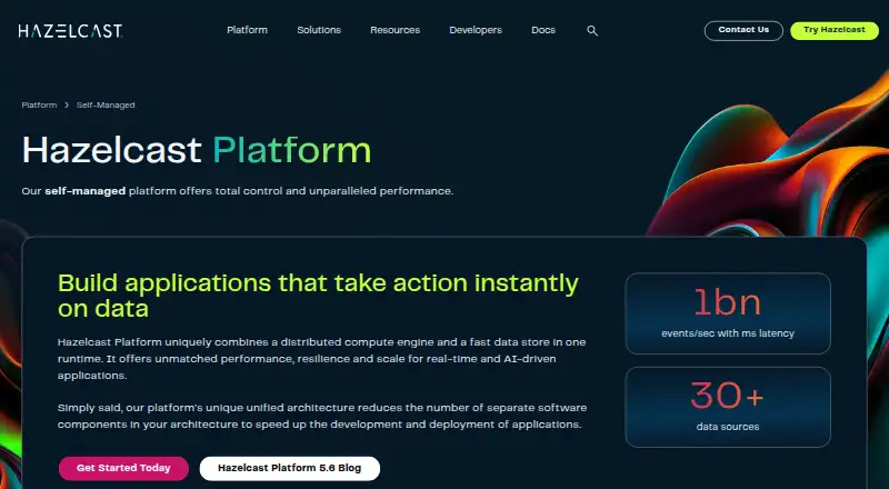 The Hazelcast Platform homepage