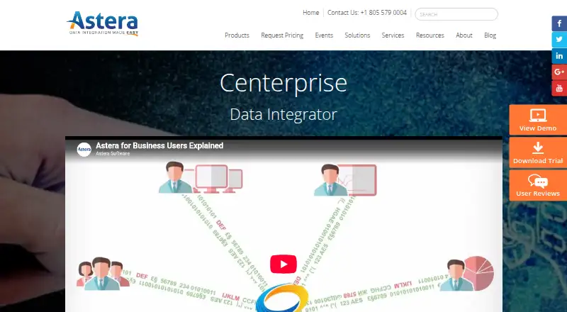 The Centerprise Data Integrator homepage