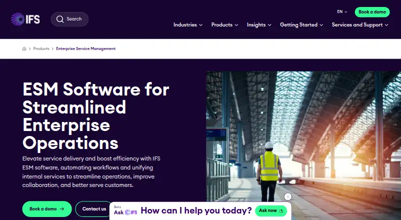 The IFS Cloud ERP homepage
