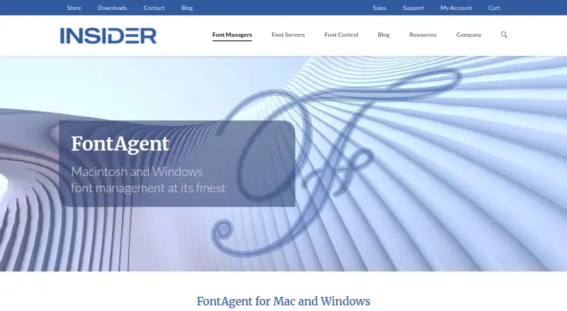 The FontAgent homepage