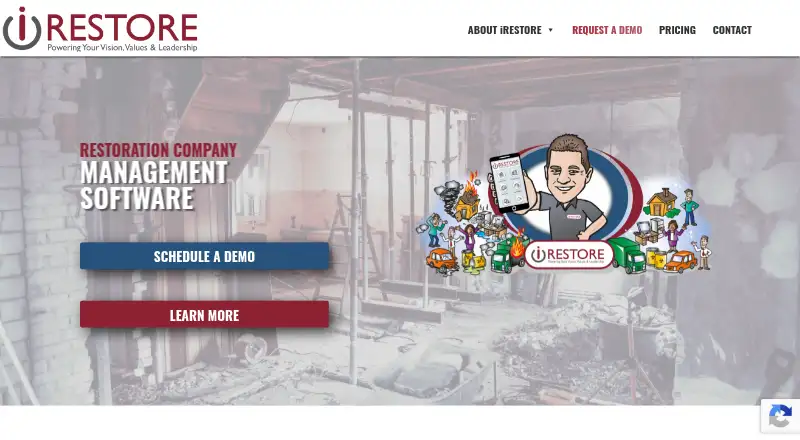The iRestore homepage