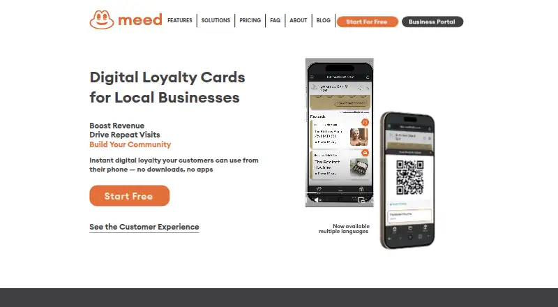 The meed homepage