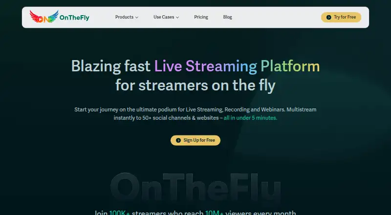 The OnTheFly.Stream homepage