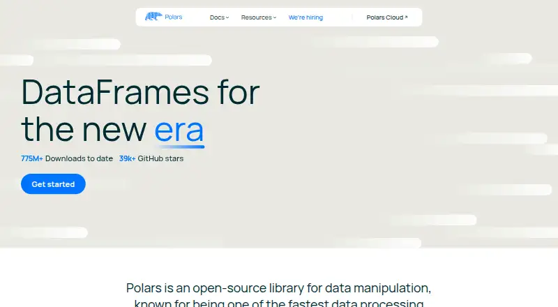 The Polars homepage