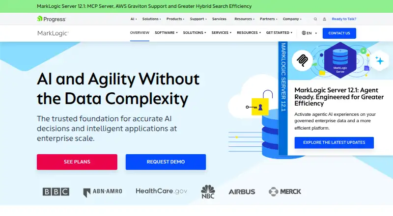 The MarkLogic homepage