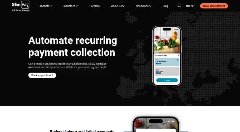 The SlimPay homepage