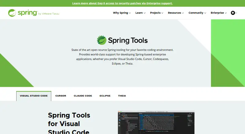The Spring Tools for Eclipse homepage