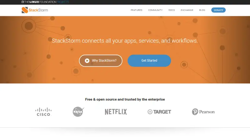 The StackStorm homepage