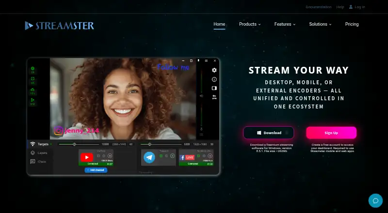 The Streamster homepage