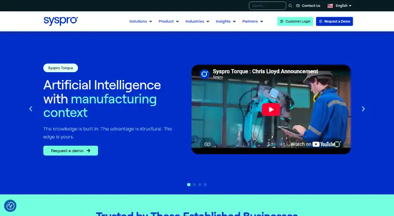 The SYSPRO homepage