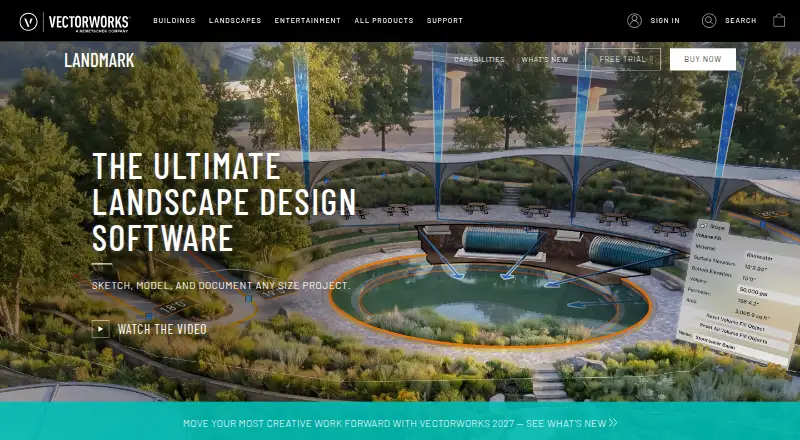 The Vectorworks Landmark homepage