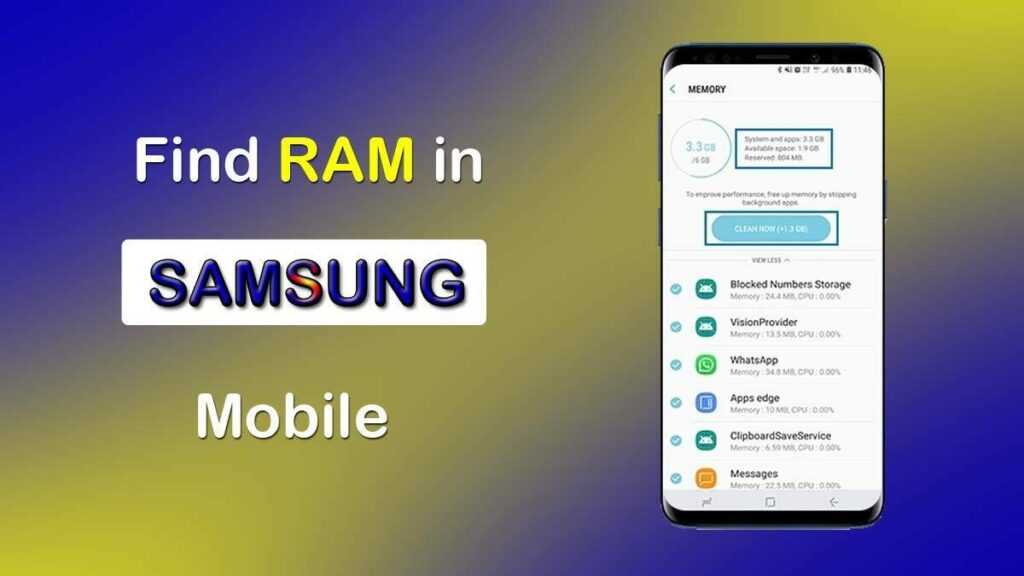 How to Check RAM Usage in Samsung phone